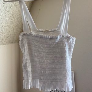PACSUN White Ruffled Tank Top